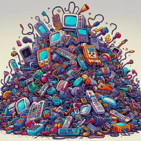 Pile of waste electronics